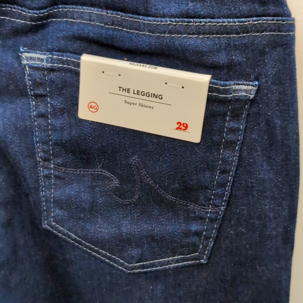 Adriano Goldschmied "The Legging" Super Skinny Dark Wash Maternity Jeans Sz 29 - Picture 9 of 15